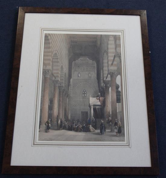 Haghe after David Roberts Interior of the Mosque of the Metwalis 19.5 x 13.75in.